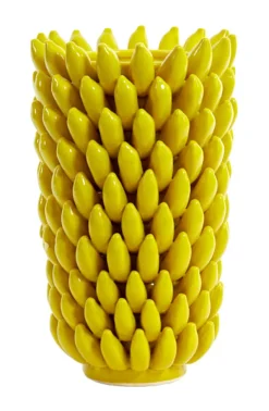 Vaas Zita Keramiek, 45cm hoog, kleur Geel