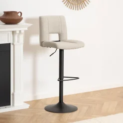 Verstelbare Barkruk Rut Structuurstof (zithoogte 62-83cm)