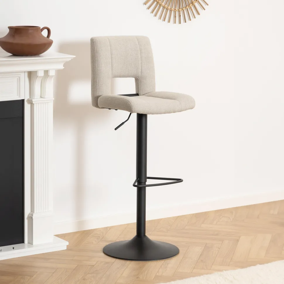 Verstelbare Barkruk Rut Structuurstof (zithoogte 62-83cm)