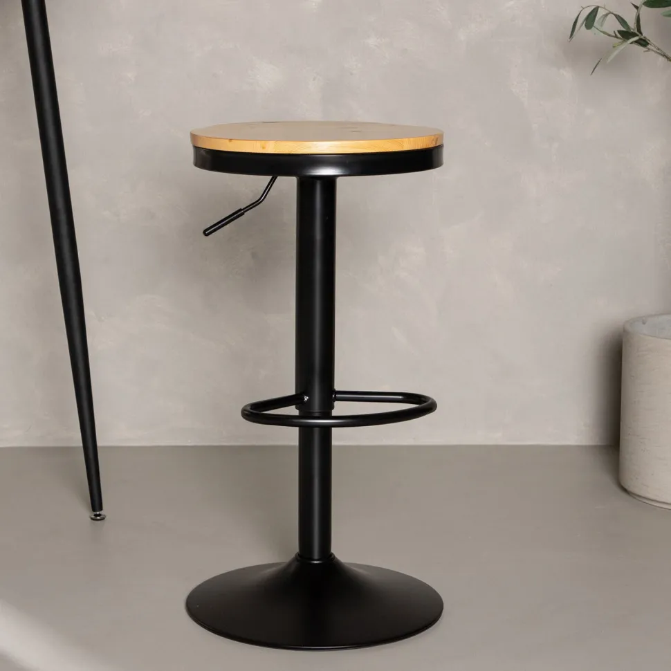 Verstelbare Barkruk Tiani Eikenlook (zithoogte 60-80cm)