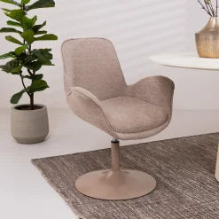 Verstelbare Eetkamerstoel Marten Geweven stof, kleur Zand