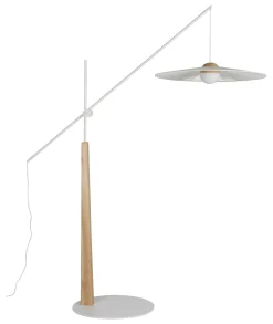 Verstelbare Vloerlamp Belle Hout en touw, 200cm