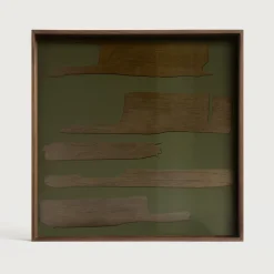 Vierkant Dienblad Second Nature kleur Moss