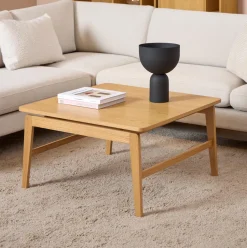 Vierkante Salontafel Lierin Eiken, 80 x 80cm