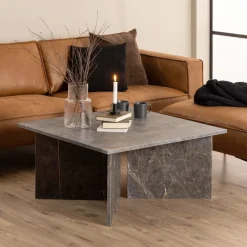 Vierkante Salontafel Shaunika Marmer, 90 x 90cm
