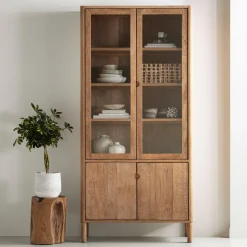 Vitrinekast Apollo Teakhout, 210 x 100cm