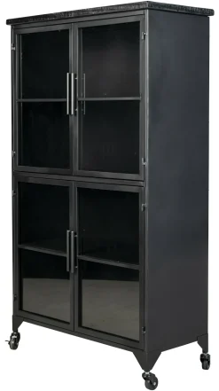 Vitrinekast Bony Op wieltjes