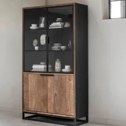 Vitrinekast Cosmo Teakhout