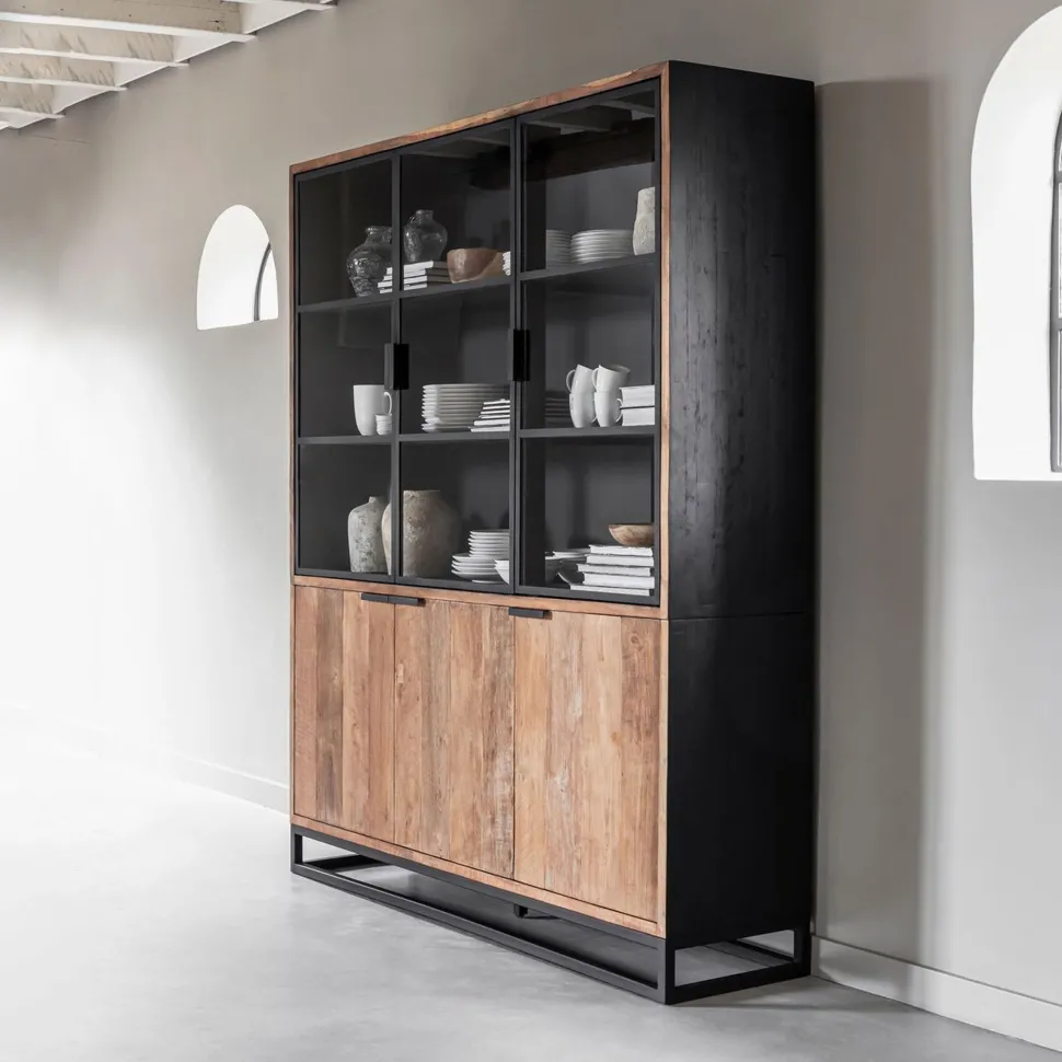 Vitrinekast Cosmo Teakhout