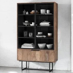 Vitrinekast Odeon Teakhout, 210 x 120cm