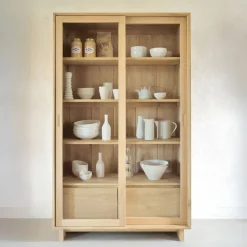 Vitrinekast Wave Geolied Eikenhout, 183 x 110cm