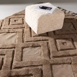 Vloerkleed Brannen Wol, kleur Bruin