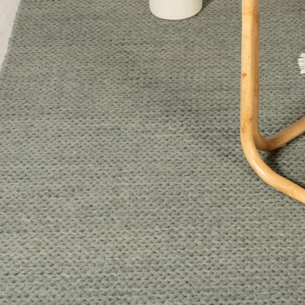 Vloerkleed Demetrious Wol, kleur Groen