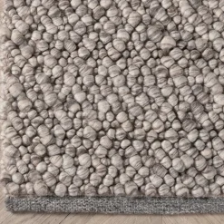Vloerkleed Ilia Wol, kleur Lichtgrijs