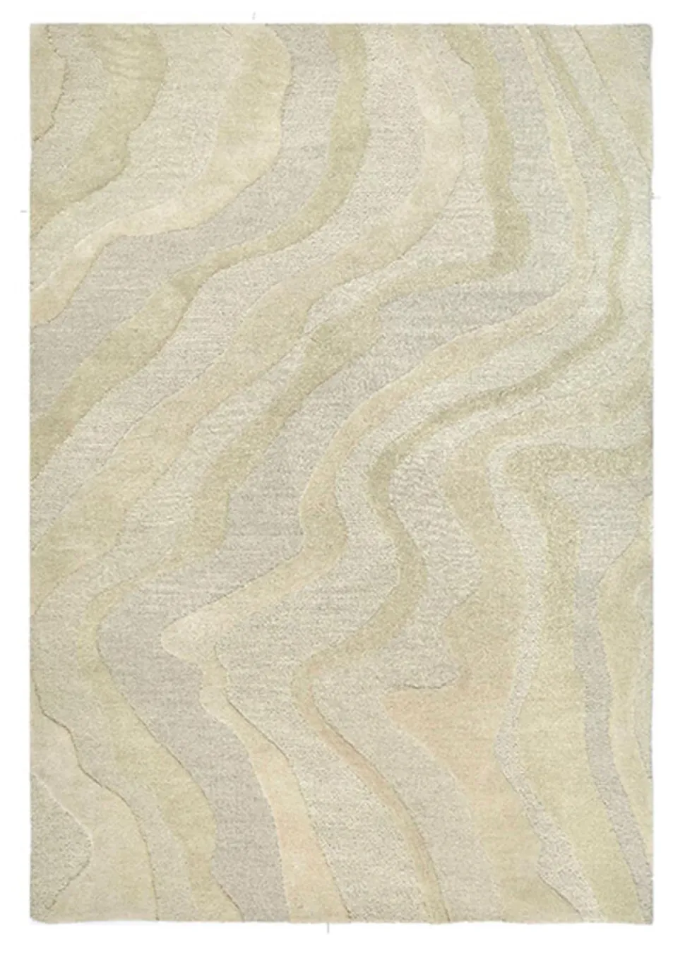 Vloerkleed Mosa Wol, 160 x 230cm, kleur Zand