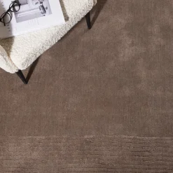 Vloerkleed Oswaldo Wol, kleur Bruin