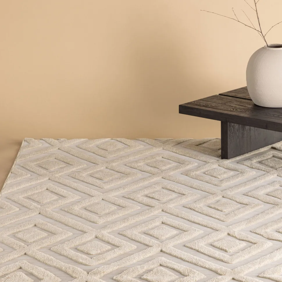 Vloerkleed Rondale kleur Beige