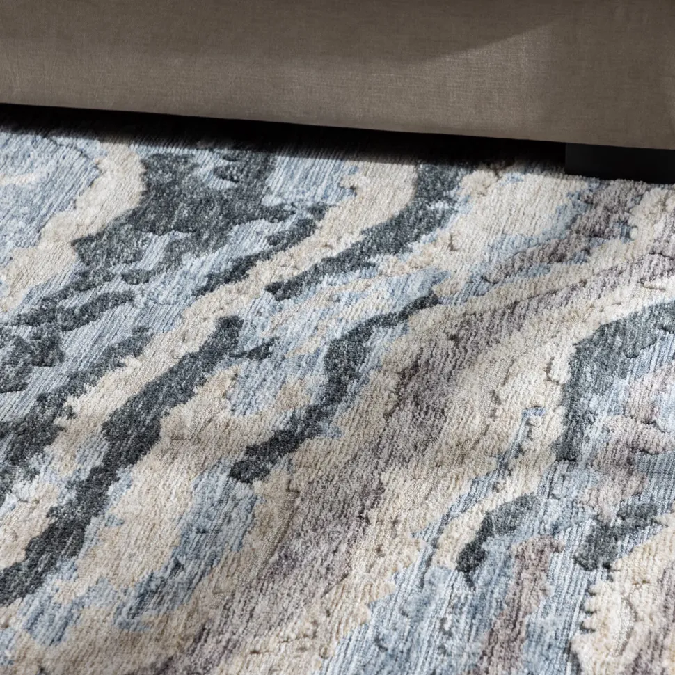 Vloerkleed Silviano kleur Beige/Blauw