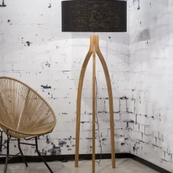 Vloerlamp Annapurna Bamboe en Eco linnen