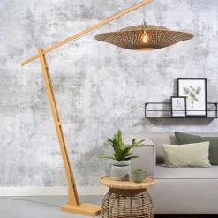 Vloerlamp Bali Bamboe, 207cm