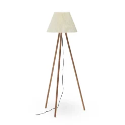 Vloerlamp Benicarlo Rubberhout, 149cm hoog