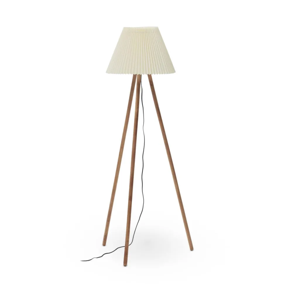 Vloerlamp Benicarlo Rubberhout, 149cm hoog