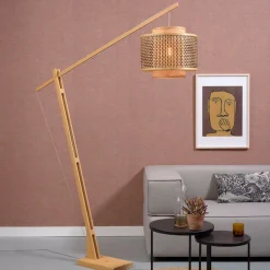 Vloerlamp Bhutan Bamboe, 207cm