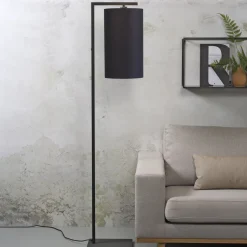 Vloerlamp Boston Langwerpig, 160cm, kleur Zwart