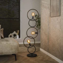 Vloerlamp Davion 3-lamps, Artic Black finish