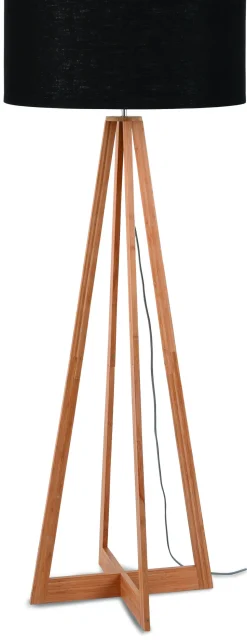 Vloerlamp Everest Bamboe en Eco linnen