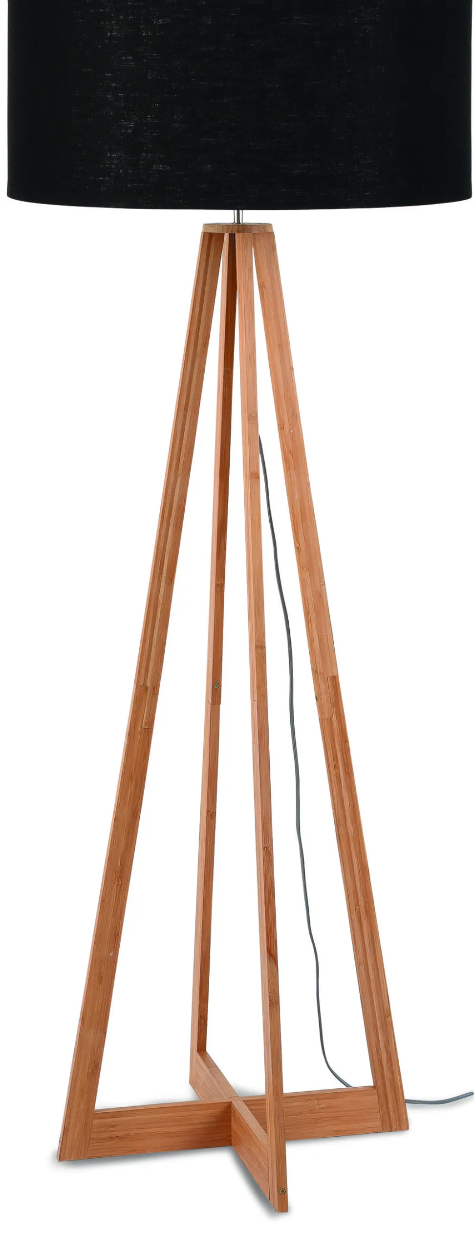 Vloerlamp Everest Bamboe en Eco linnen