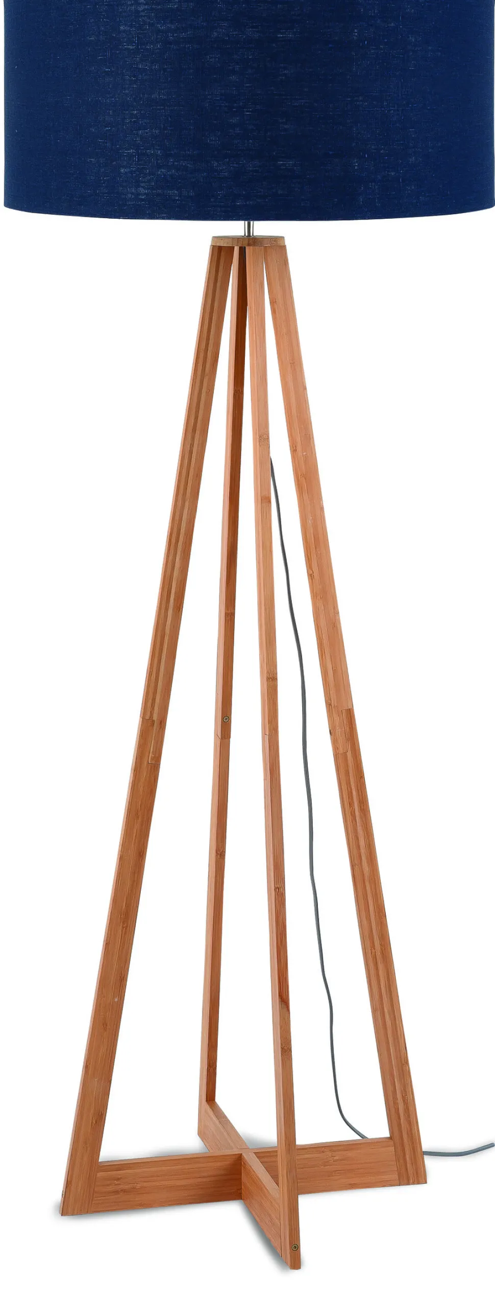Vloerlamp Everest Bamboe en Eco linnen