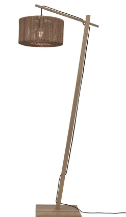 Vloerlamp Iguazu Rond, Bamboe en jute, 150cm