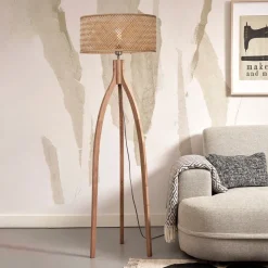 Vloerlamp Java 3-poot, Bamboe