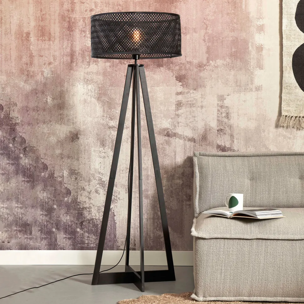 Vloerlamp Java 4-poot, Bamboe