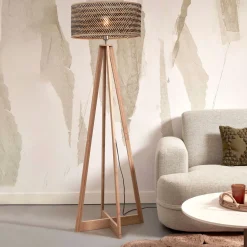 Vloerlamp Java 4-poot, Bamboe