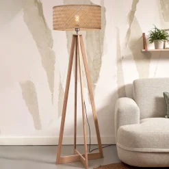 Vloerlamp Java 4-poot, Bamboe