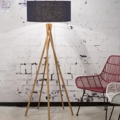Vloerlamp Kilimanjaro Bamboe en Eco linnen