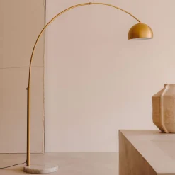 Vloerlamp Madali Staal en marmer