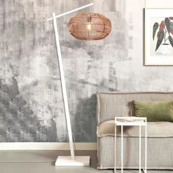 Vloerlamp Madeira Bamboe en rotan, 176cm