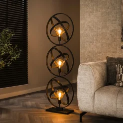 Vloerlamp Marshay 3-lamps, Artic Black