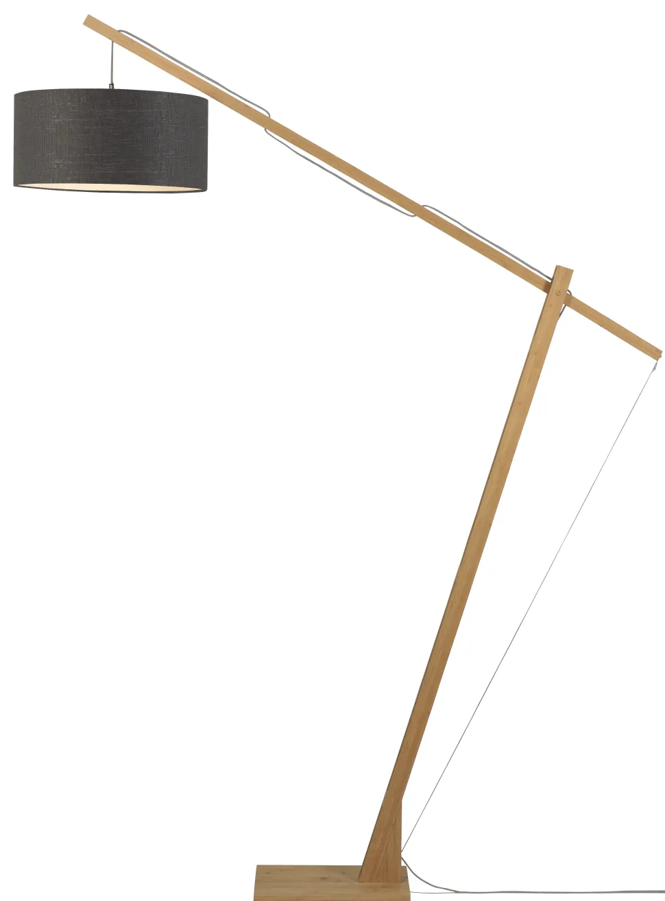 Vloerlamp Montblanc Bamboe en Eco linnen