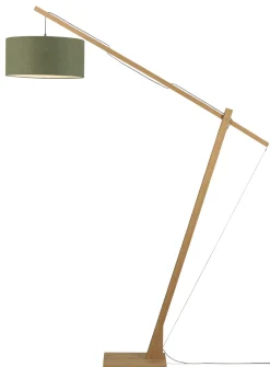 Vloerlamp Montblanc Bamboe en Eco linnen