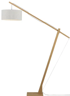Vloerlamp Montblanc Bamboe en Eco linnen