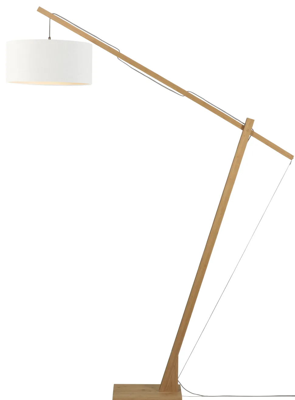 Vloerlamp Montblanc Bamboe en Eco linnen