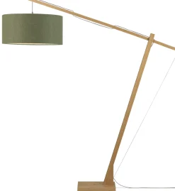 Vloerlamp Montblanc Bamboe en Eco linnen, 207cm
