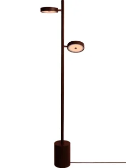 Vloerlamp Okinawa Essenhout, 2-lamps, kleur Bruin