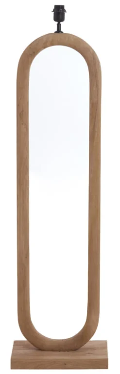 Vloerlamp Paceco Mangohout, 119cm hoog (excl. kap)