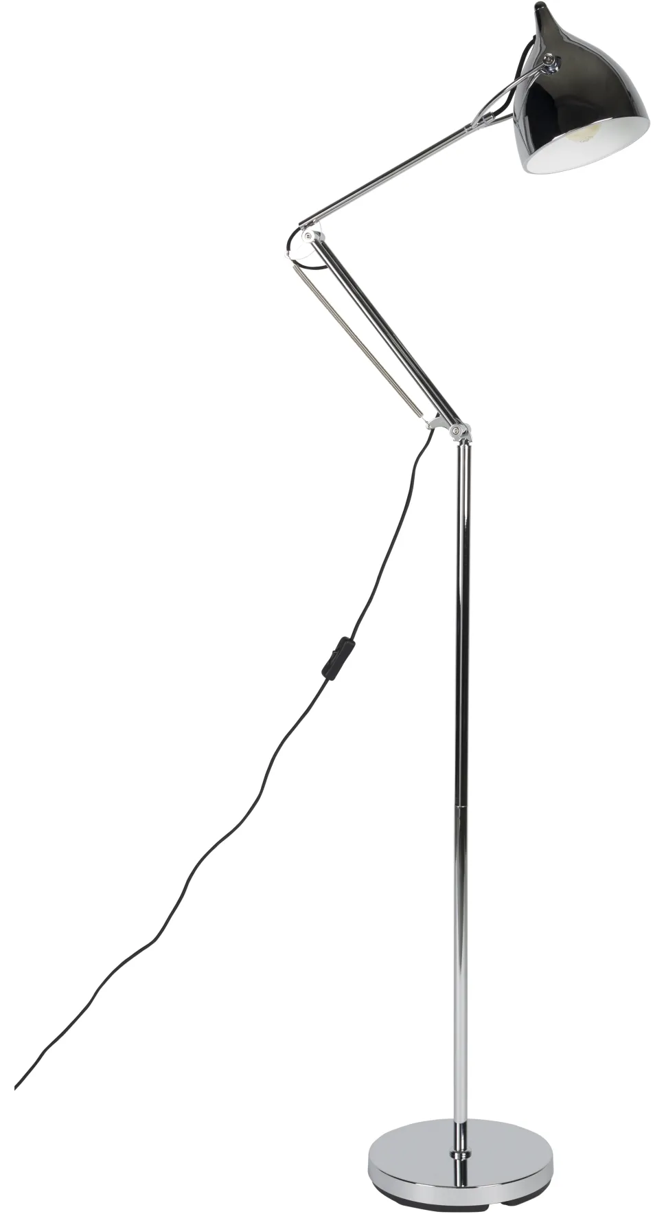 Vloerlamp Reader kleur Chrome