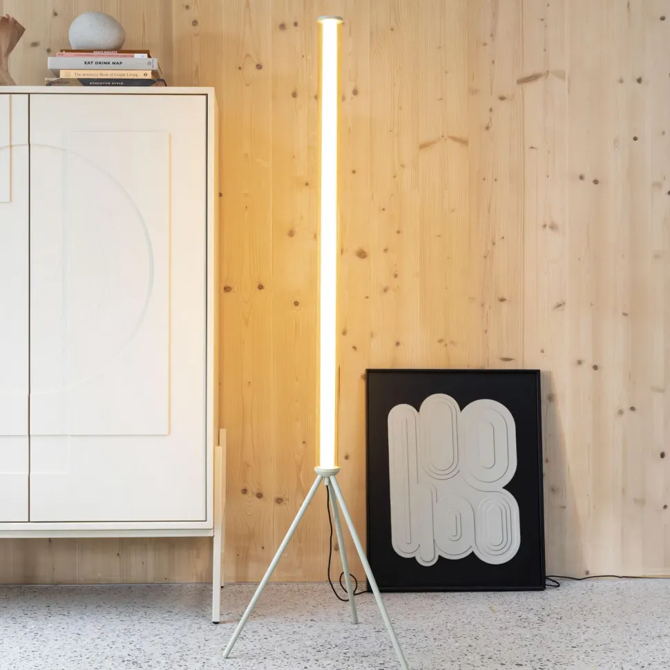 Vloerlamp Scotty 156cm hoog, kleur Beige